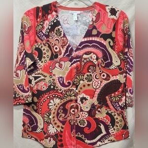 NWOT Isaac Mizrahi Live Cardigan Sz Med